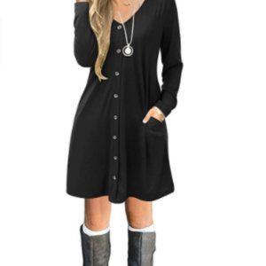 SOLERSUN Women's Casual Long Sleeve Tunic Dress